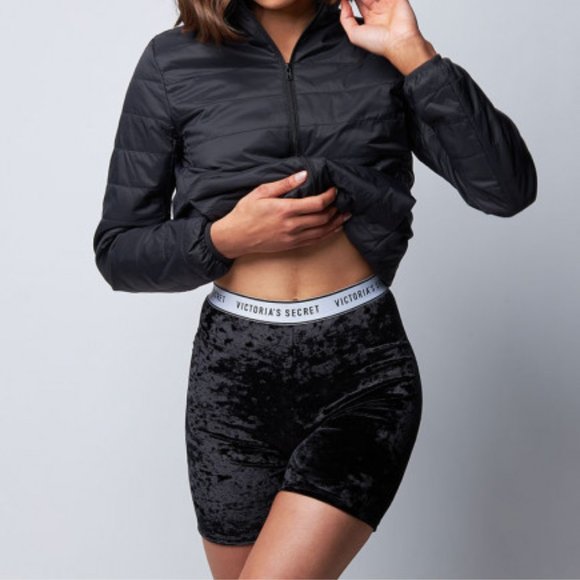 Victoria's Secret Pants - Victoria's Secret Logo Crushed Velvet Bike Short